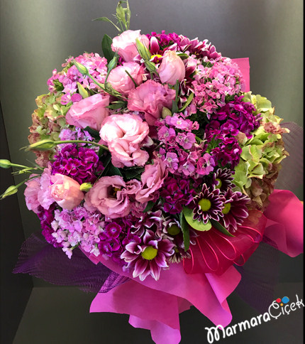 Fuşya Buket Çiçek