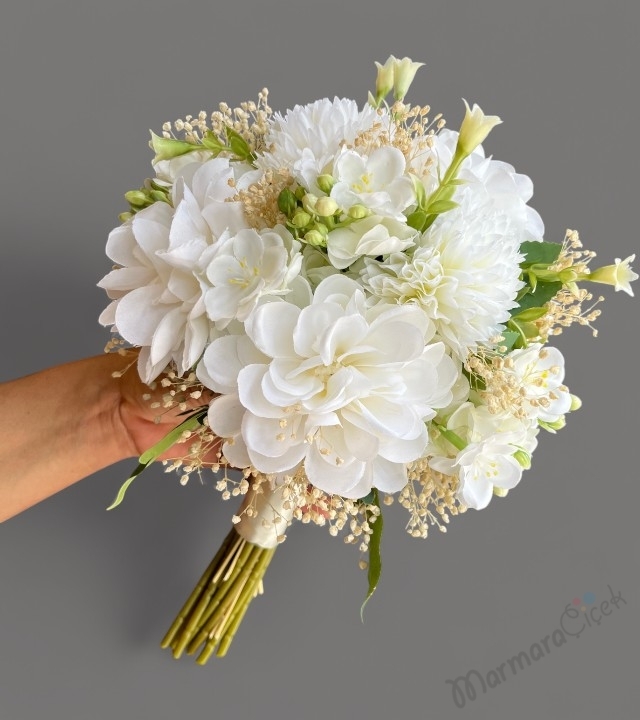 Beyaz Zarafet Yapay Gelin Çiçeği 