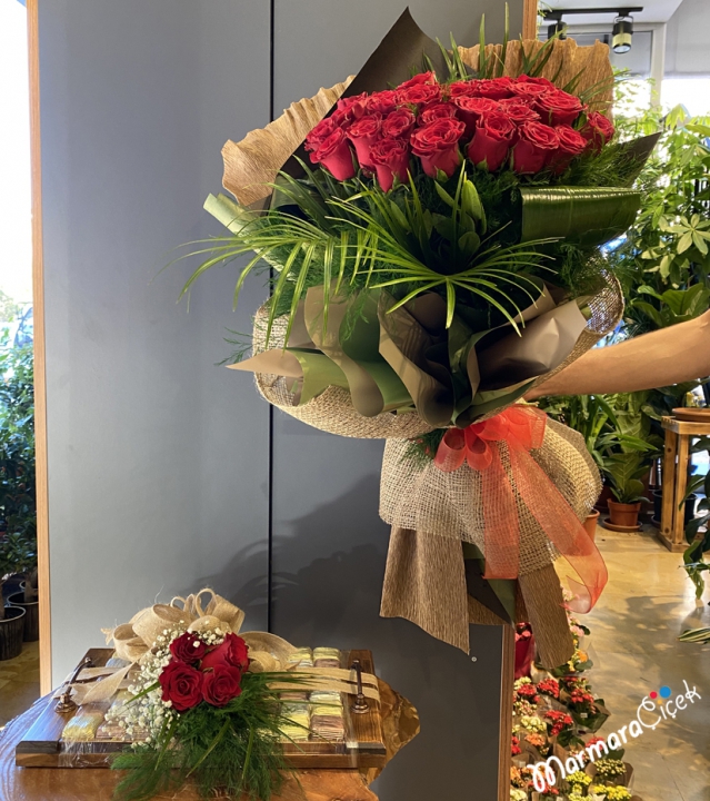 Çiçek - Çikolata Seti