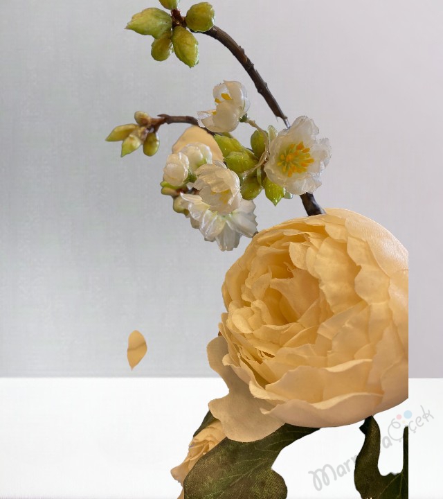 Somon Yapay Büyük Vazolu Çiçek