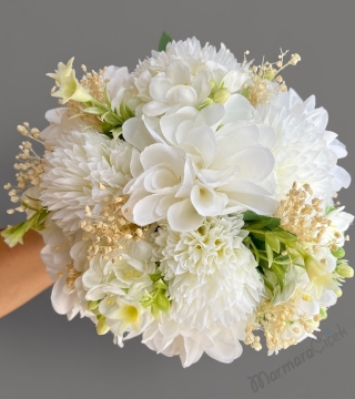 Beyaz Zarafet Yapay Gelin Çiçeği 