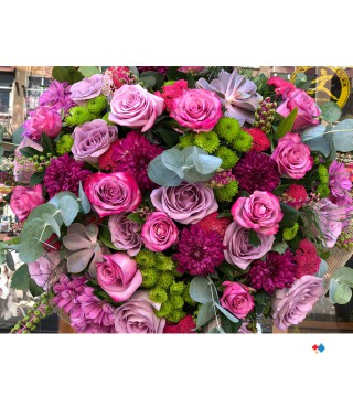 Lila Fuşya Kız İsteme Buketi