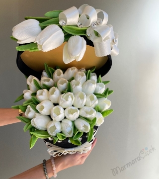 Kutuda Yapay Beyaz Lale