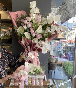 Orkide Buket Çikolata Seti 