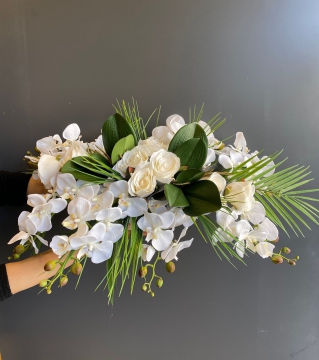 Yapay Orkide Güllü Masa Çiçeği