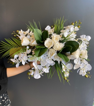 Yapay Orkide Güllü Masa Çiçeği