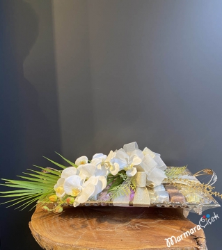 Orkideli Nişan Çikolatası