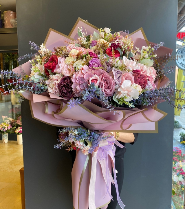 Yapay Jumbo Nişan Çiçek Buketi