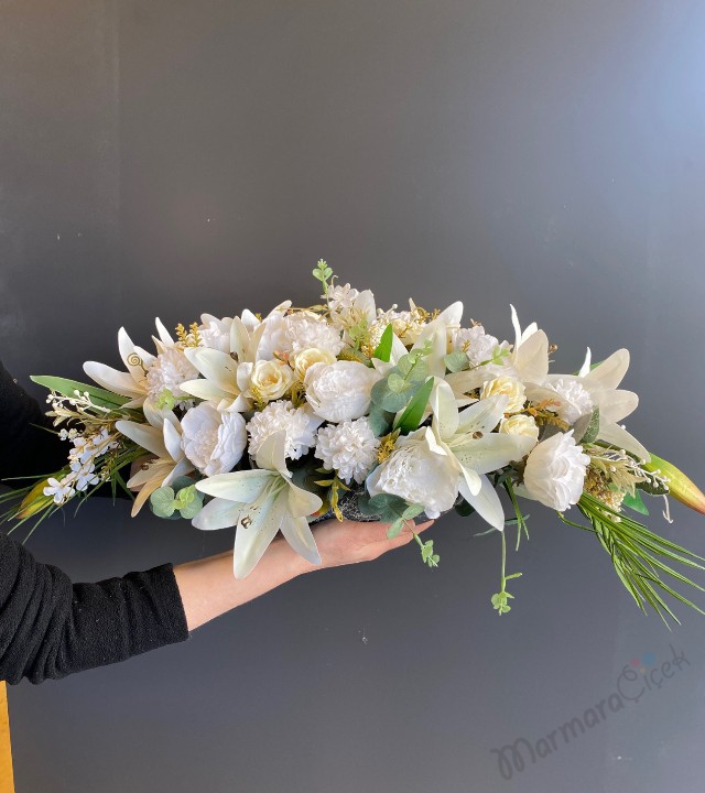 Yapay Lilyum Gül Masa Çiçeği